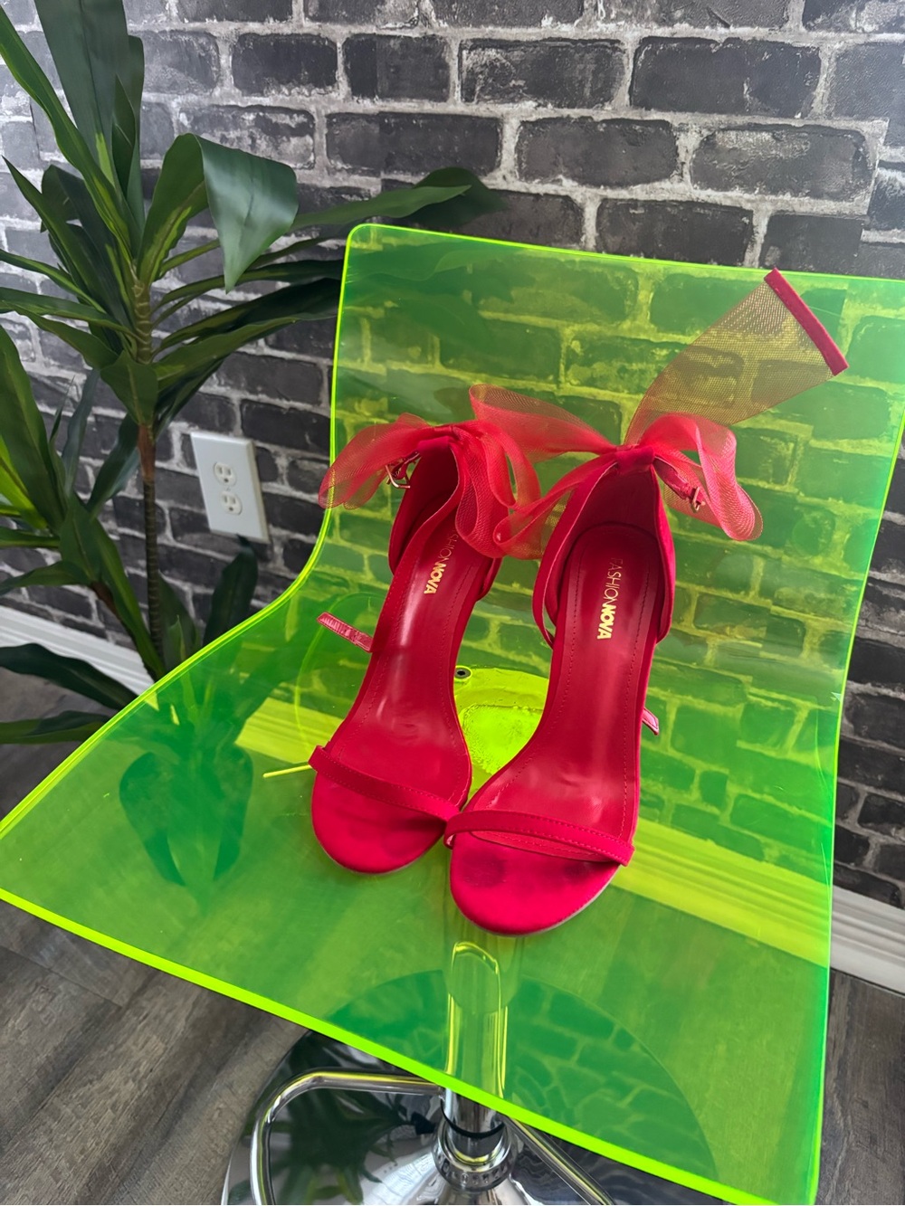 Vince Camuto Vibrant Pink Satin Ankle-Tie Heels